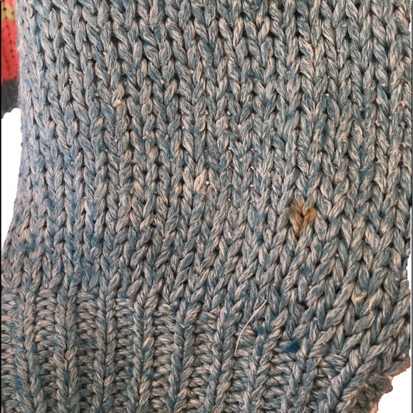 Vintage 80’s multi-colour Hand Knit Sweater XL - Picture 4 of 8